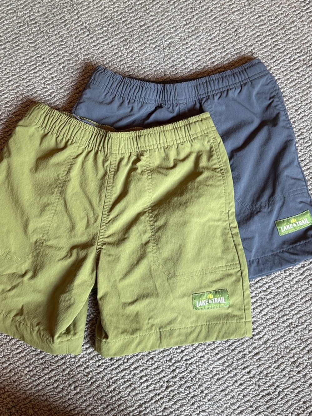 Lake & Trail Kids' Olive and Navy Outdoor Shorts